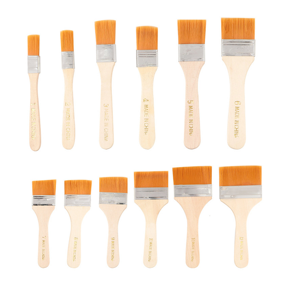 12 Buah Set Kuas Cat Pipih Ber - Home Improvement Fence ulasan dan harga