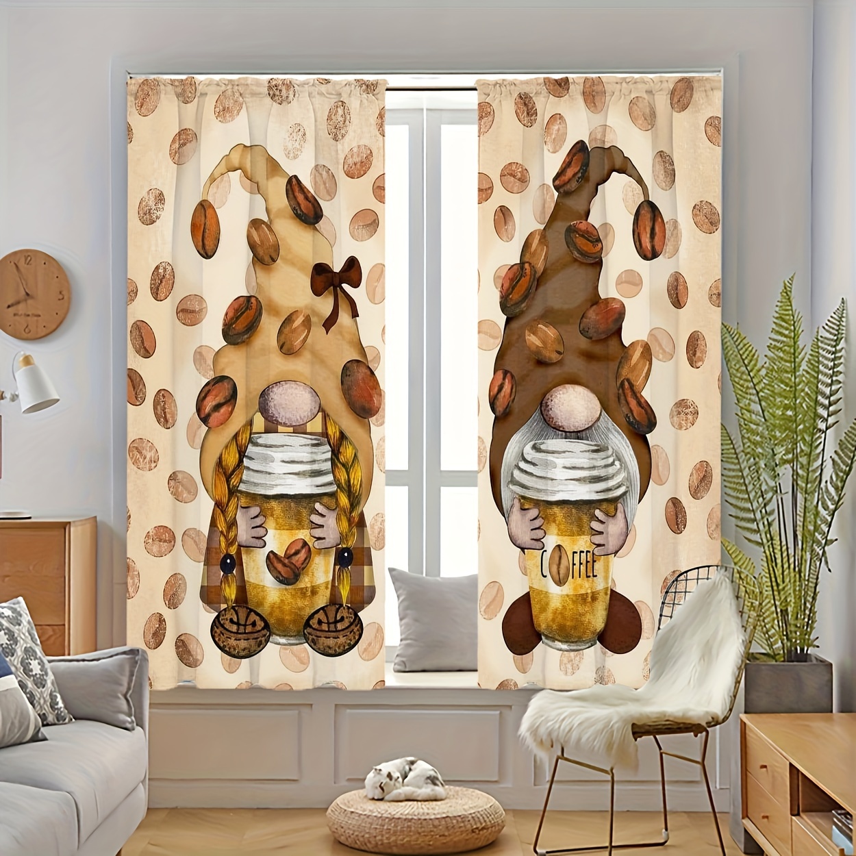 2PCS Tirai Transparan Kartun,  - Curtain Rods ulasan dan harga